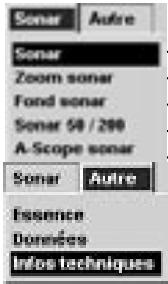 NAVMAN FISHFINDERS FISH 4500 - Menu Ecrans - 1