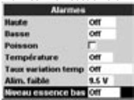 NAVMAN FISHFINDERS FISH 4500 - Menu et fonctions Paramétrage - 5