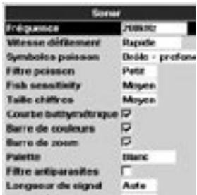 NAVMAN FISHFINDERS FISH 4500 - 3-2 Paramétrage > Sonar - 1