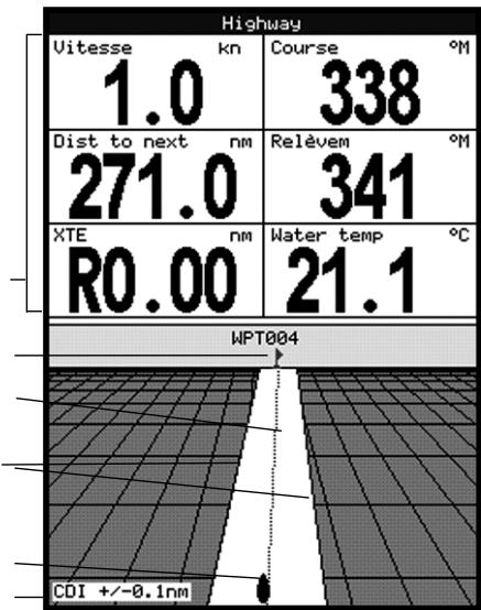 NAVMAN TRACKER 5430 - Les informations suivantes s'affichent à l'écran : - 1