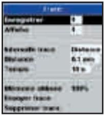 NAVMAN TRACKER 5505 - 14-5 Paramétrage > Trace - 1