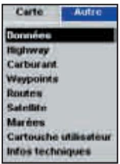 NAVMAN TRACKER 5605 - Menu et écrans autre - 1