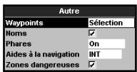 NAVMAN TRACKFISH 6500 - Options du menu Paramétrage - 5