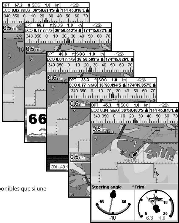 NAVMAN TRACKFISH 6500 - Menu et écrans Carte - 2