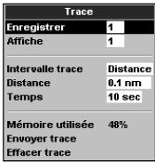 NAVMAN TRACKFISH 6500 - Options du menu Paramétrage - 9