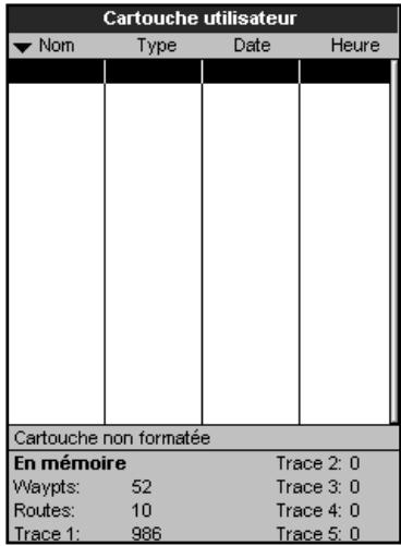 NAVMAN TRACKFISH 6500 - Enregistrer les données du TRACKFISH sur la cartouche utilisateur - 1