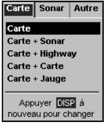 NAVMAN TRACKFISH 6500 - Menu et écrans Carte - 1