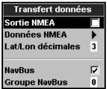 NAVMAN TRACKFISH 6500 - 17-10 Paramétrage > Transfert données - 1