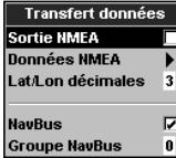 NAVMAN TRACKFISH 6500 - Options du menu Paramétrage - 13