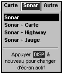 NAVMAN TRACKFISH 6500 - Menu et écrans Sonar - 1
