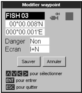 NAVMAN TRACKFISH 6500 - Les informations suivantes s'affichent à l'écran : - 1