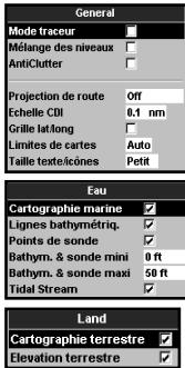 NAVMAN TRACKFISH 6500 - Options du menu Paramétrage - 3
