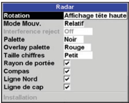 NAVMAN 8084 - Paramétrage radar - 1