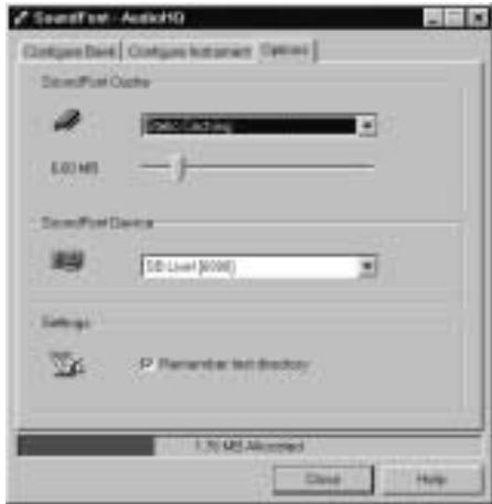 CREATIVE SOUND BLASTER LIVE PLATINUM 5.1 - Options de SoundFont - 1