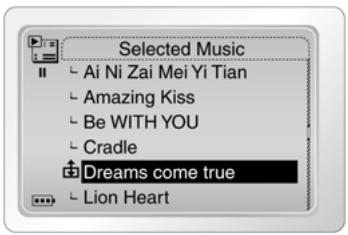 CREATIVE NOMAD JUKEBOX ZEN XTRA - Réorganisation de la liste de musique sélectionnée - 4