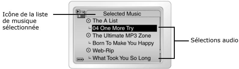 CREATIVE NOMAD JUKEBOX ZEN XTRA - Lecture de la liste de musique sélectionnée - 3