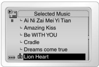 CREATIVE NOMAD JUKEBOX ZEN XTRA - Réorganisation de la liste de musique sélectionnée - 3