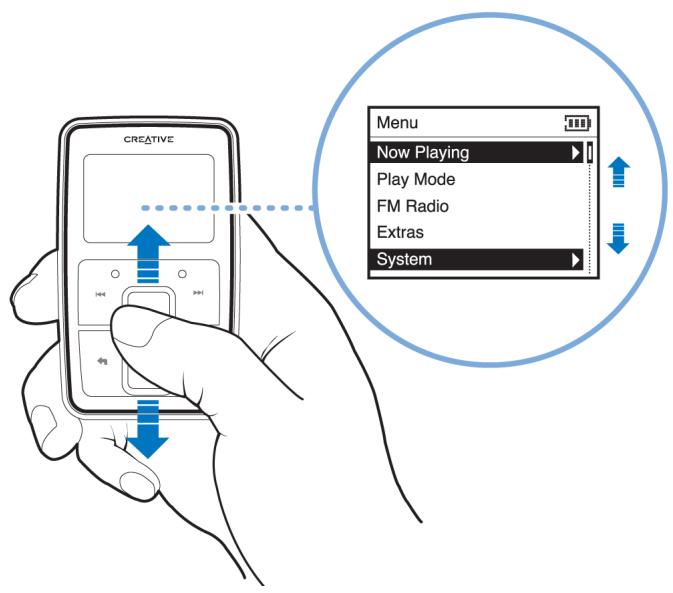 CREATIVE ZEN MICRO - Menu principal - 1