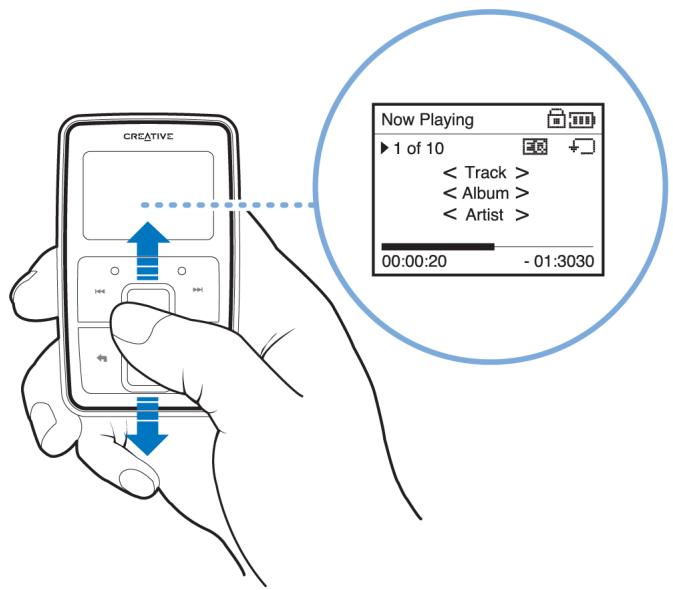 CREATIVE ZEN MICRO - Écran lecture en cours - 1