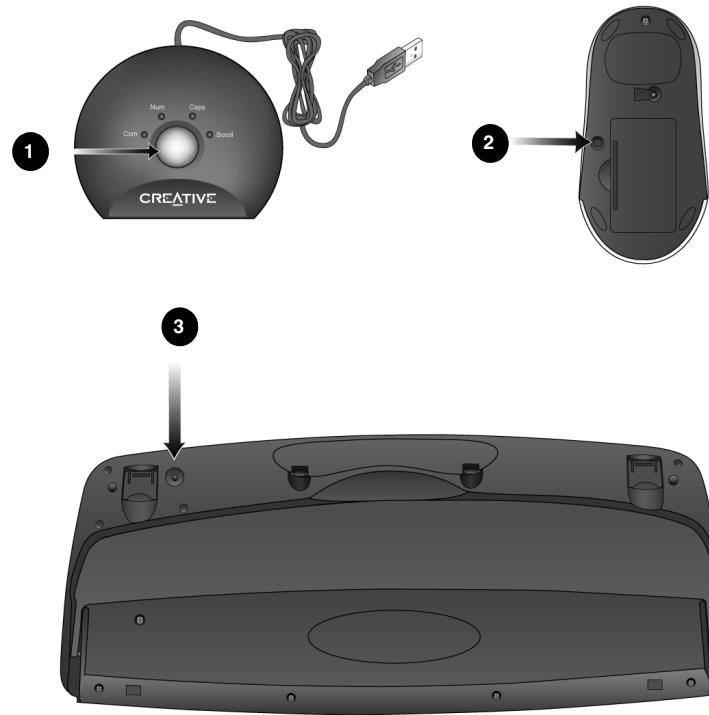CREATIVE DESKTOP WIRELESS 6000 - Etape 5 : Test du clavier et de la souris - 1