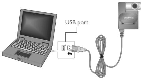 CREATIVE WEBCAM LIVE ULTRA FOR NOTEBOOKS - Connecting Your WebCam - 1