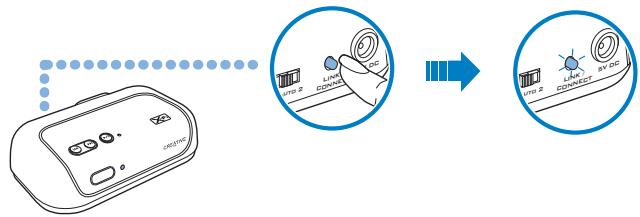 CREATIVE WIRELESS RECEIVER - Etape 2 : Appuyez sur le bouton Connecter de votre premier récepteur - 1