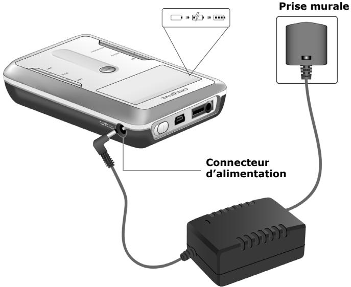 CREATIVE ZEN TOUCH 40GB - Utilisation de l'adaptateur secteur - 1