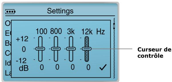CREATIVE ZEN TOUCH 40GB - Définition du paramètre EQ approprié - 1