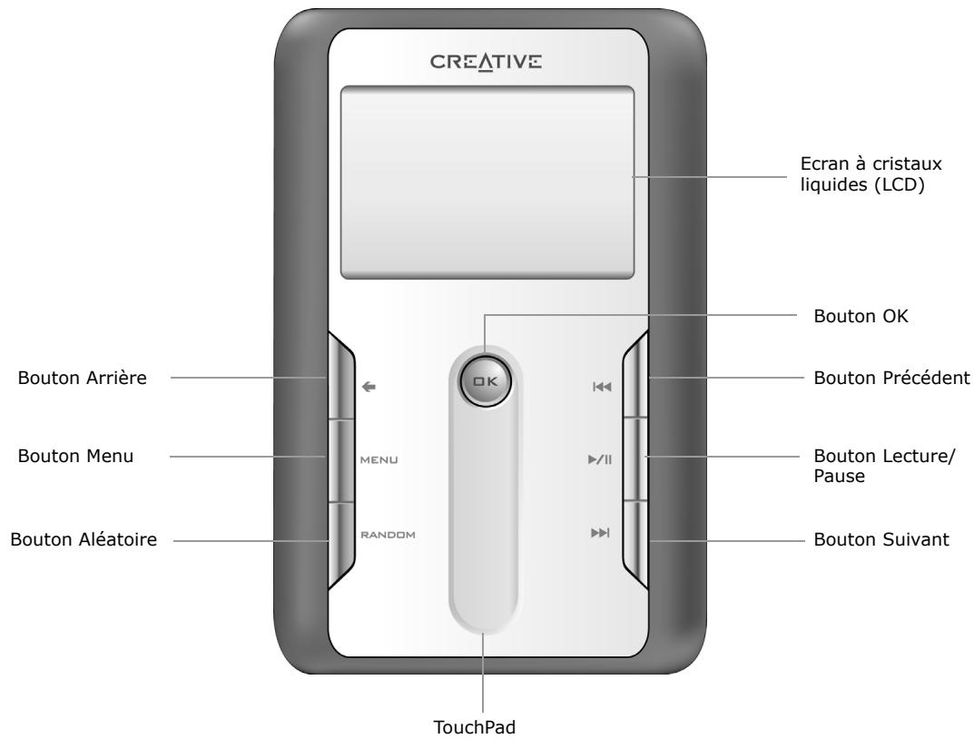CREATIVE ZEN TOUCH 40GB - Présentation générale du lecteur - 1