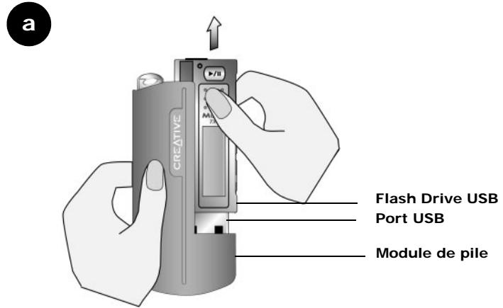 CREATIVE MUVO TX FM - Connexion du Flash Drive USB à votre ordinateur - 3