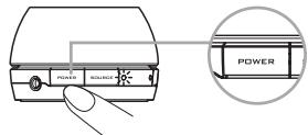 CREATIVE ZIISOUND T6 - A Mettez le haut-parleur sous tension. Le voyant d'etat est vert. - 1