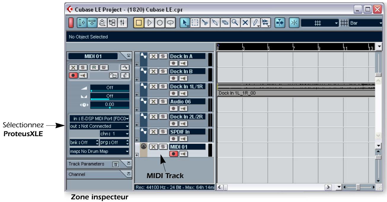 CREATIVE E-MU 1820M PCIE - - Utilisation de Proteus X LE VSTi dans Cubase LE - 2