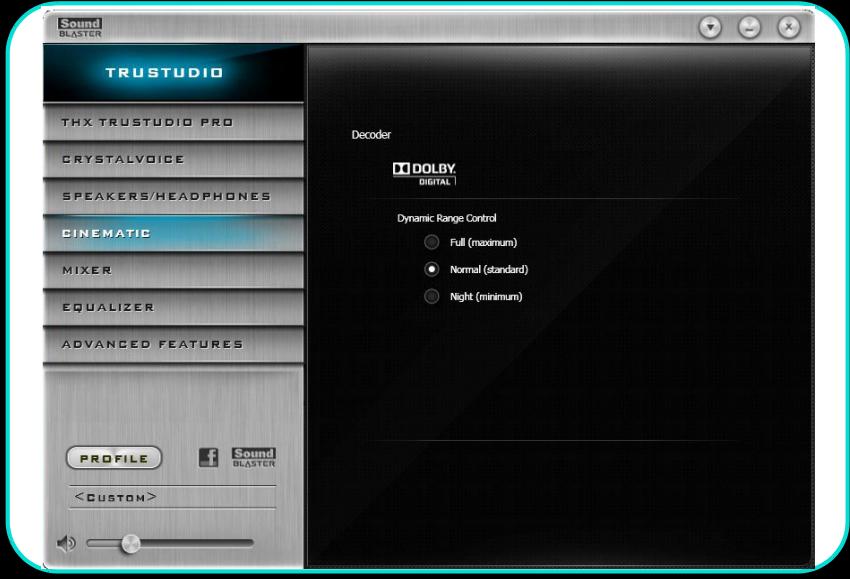 CREATIVE SOUND BLASTER RECON3D OMEGA WIRELESS - Paramètres cinématiques - 1