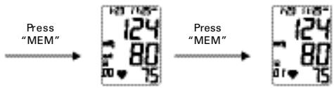 TERRAILLON PRESSIO W - Recalling stored data (display) - 1