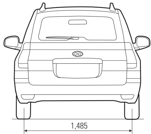 HYUNDAI MATRIX - - Dimensions Extérieures (mm) - 2
