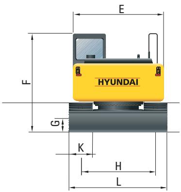 HYUNDAI R110-7A - Dimensions R110D-7A - 2