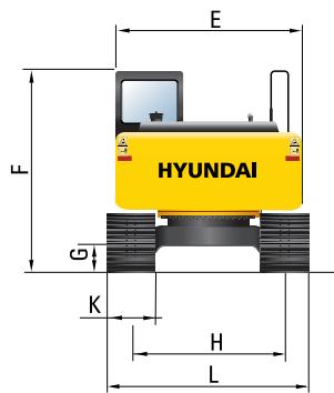 HYUNDAI R140LC-7A - Dimensions R140LC-7A Flèche réglable - 2