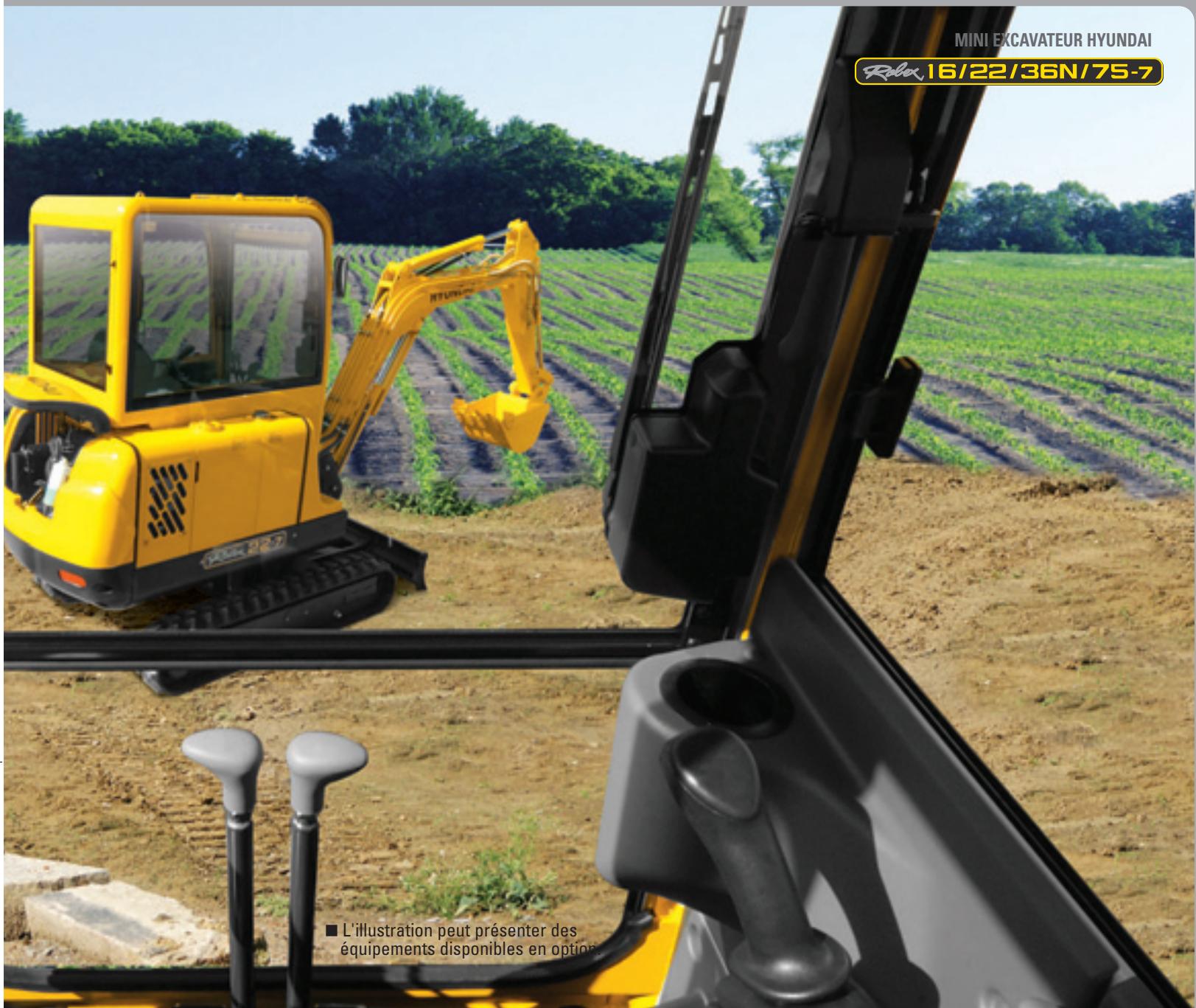 HYUNDAI R16 22 36N 75-7 - Technologie de modélisation de cabine   Travail puissant et dynamique - 11