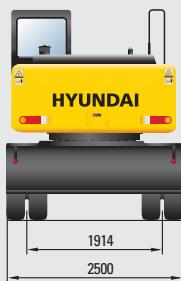 HYUNDAI R170W-7A - Dimensions et rayon d'action - 18