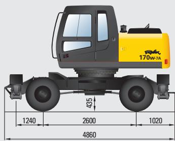 HYUNDAI R170W-7A - Dimensions et rayon d'action - 20