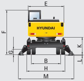 HYUNDAI R200W-7A - Dimensions - 3
