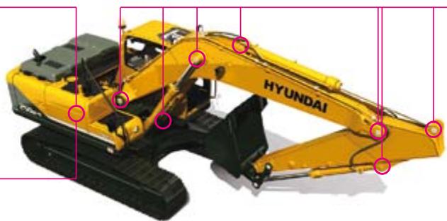 HYUNDAI R250LC-9 - Durée de vie prolongée de l'huile hydraulique - 1
