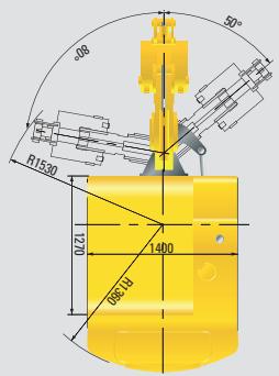 HYUNDAI R28-7 - Dimensions et rayon d'action - 2