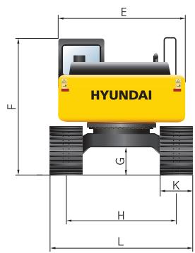 HYUNDAI R320LC-7A - Dimensions et Rayons d'action - 3