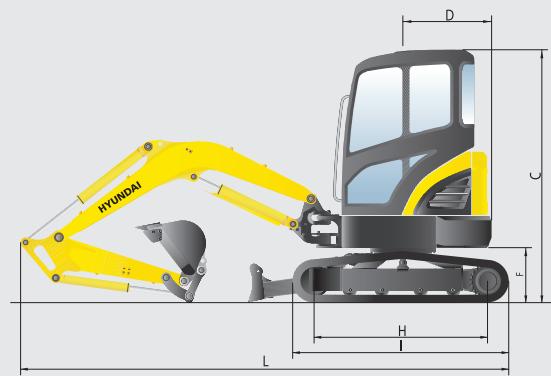 HYUNDAI R35Z-7 - Dimensions - 1