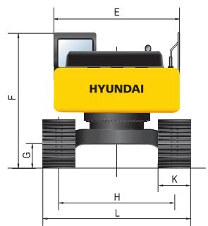 HYUNDAI R450LC-7A - Dimensions - 2