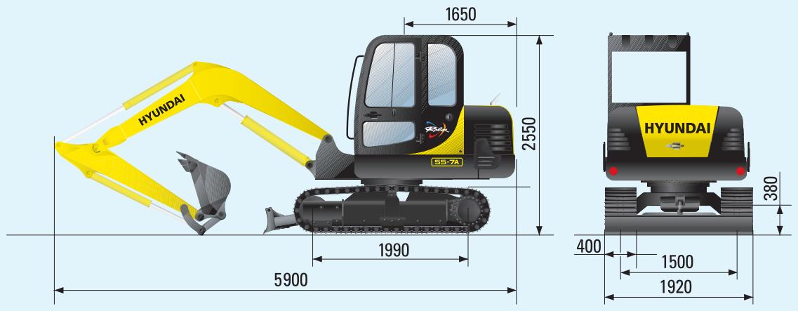 HYUNDAI R55-7A - Capacités de levage R55-7A - 3