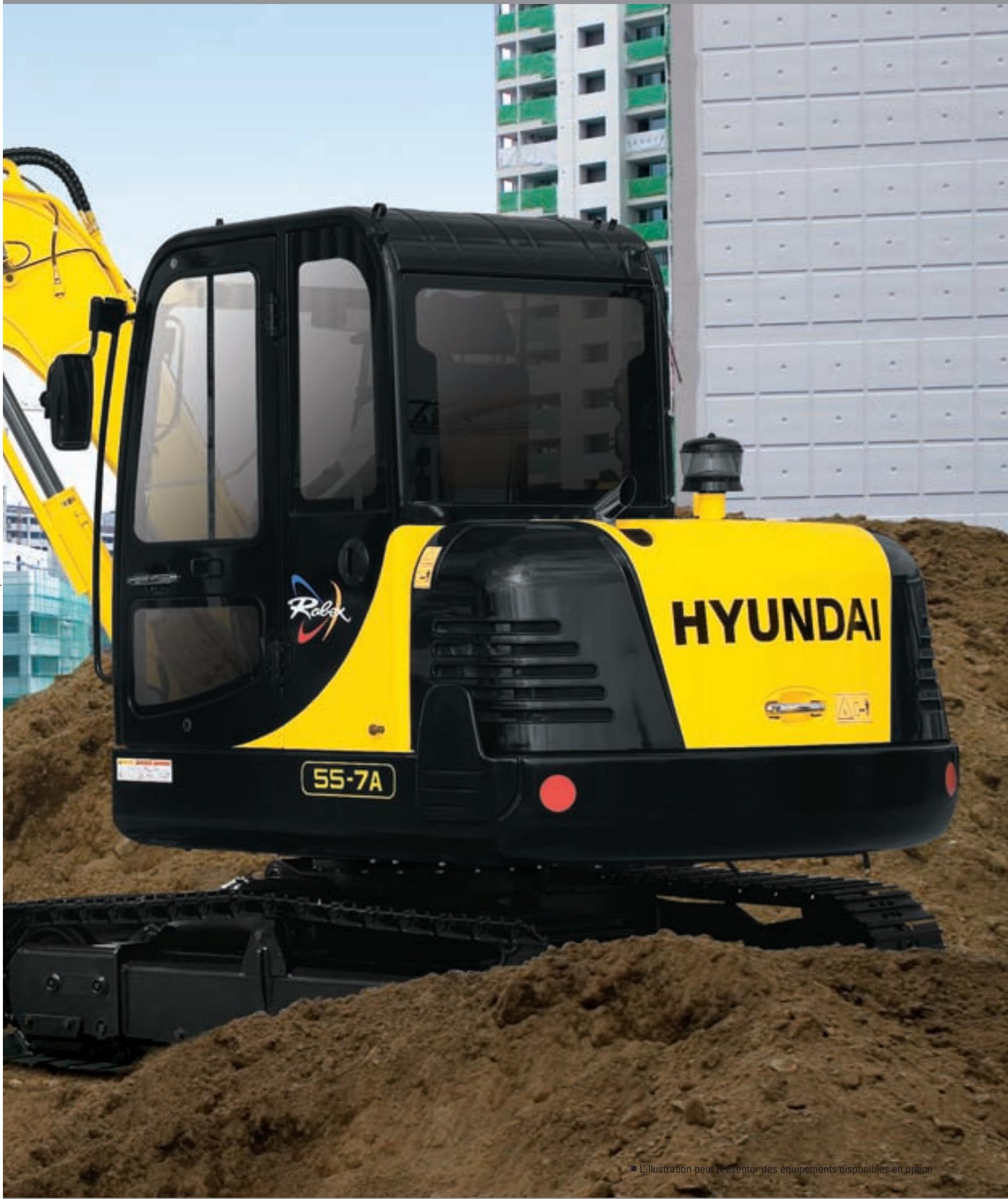 HYUNDAI R55-7A - Un chàssis solide et stable - 2
