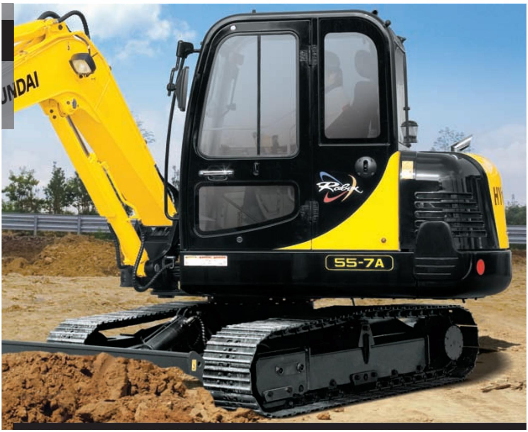 HYUNDAI R55-7A - Bonnes prestations et longue durée de vie - 6