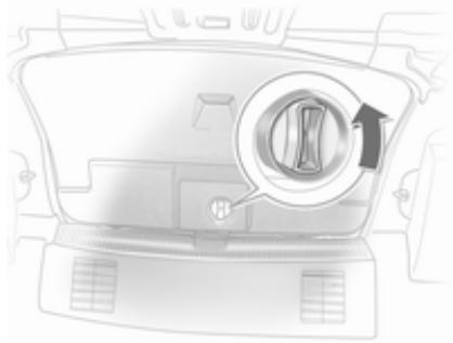 OPEL ASTRA III - Déverrouillage manuel du couvercle de coffre - 1